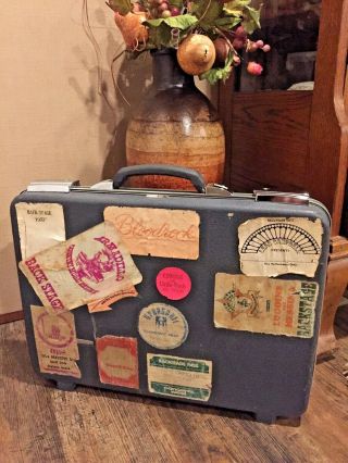 Vintage Decorative Luggage With Backstage Passes,  Etc.  Musician 
