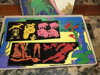 Vintage 1966 Tarzan Cartoon Kit Colorforms Toy - Not Complete 2