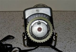 Vintage GE Exposure Meter Type PR - 1 Incident Light General Electric Photography 3