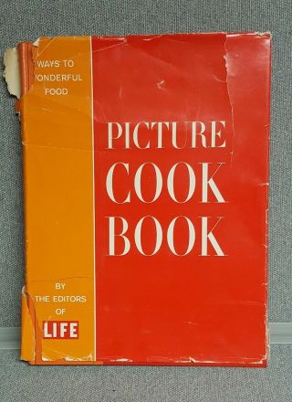 Vintage Life Picture Cookbook 1958 1950s Housewife Oversized Book