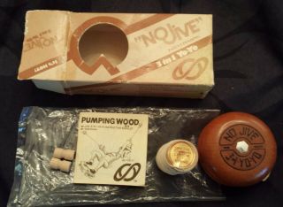 70s Vintage Tom Kuhn No Jive 3 In 1 Wooden Yoyo W/ Instructions & Parts