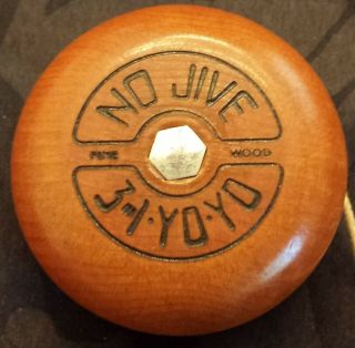 70s Vintage Tom Kuhn NO JIVE 3 IN 1 WOODEN YOYO w/ INSTRUCTIONS & PARTS 3