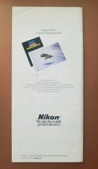 OEM Nikon F3 Series & Accessories Manufacturer ' s Sales Brochure Guide ENG 1988 2