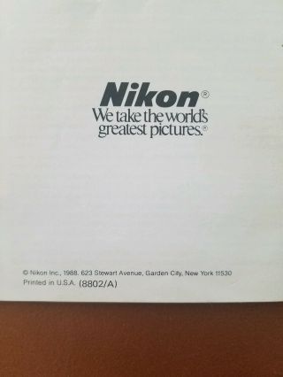 OEM Nikon F3 Series & Accessories Manufacturer ' s Sales Brochure Guide ENG 1988 3