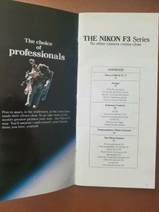 OEM Nikon F3 Series & Accessories Manufacturer ' s Sales Brochure Guide ENG 1988 5