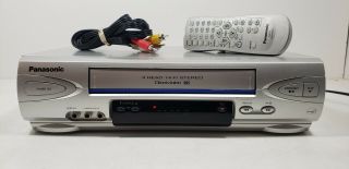 Panasonic 4 Head Hifi Vcr Vhs Player Pv - V4523s With Remtoe And Cables