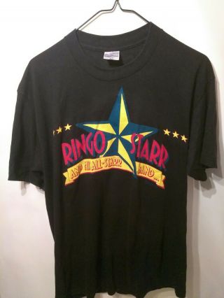 Vtg Ringo Starr And His All - Star Band Summer 1989 Tour L Tshirt Shirt Rock Thin