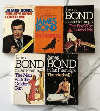 Ian Fleming James Bond Triad Grafton Vintage Paperback Books X 5