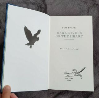Signed Ltd.  Ed.  " Dark Rivers Of The Heart " By Dean Koontz,  Charnel House