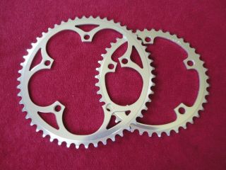 Vintage Sr Road Double Chainring Set With 52/42t With 130mm Bcd