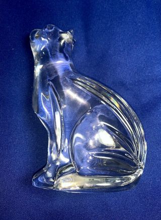 Vintage Waterford Crystal Figurine Cat 5 " Tall