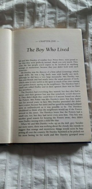 Harry Potter and the Philosopher ' s Stone First Edition HB - 6th printing 5