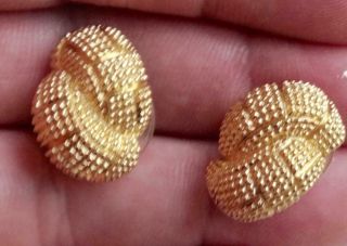 Christian Dior Vintage Earrings Dainty Gold Filigree Swirls