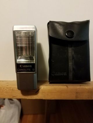 Canon Canolite D Camera Flash With Instructions Made In Japan