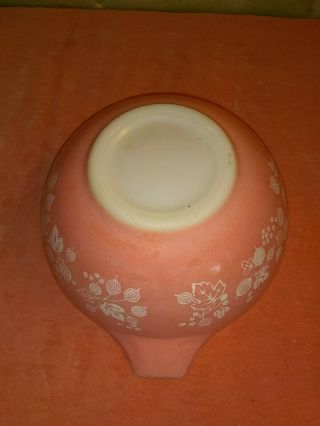Vintage Pink Pyrex Glass Gooseberry Cinderella 1 1/2 Qt Nesting Mixing Bowl 442