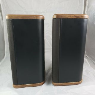 Two Pair Mini ADVENT Bookshelf Speakers - Hardwood End Caps - 2