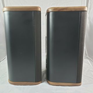 Two Pair Mini ADVENT Bookshelf Speakers - Hardwood End Caps - 8