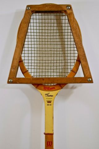 Vintage Wilson Jack Kramer Autograph Speed Flex Fiber Face Wood Tennis Racket