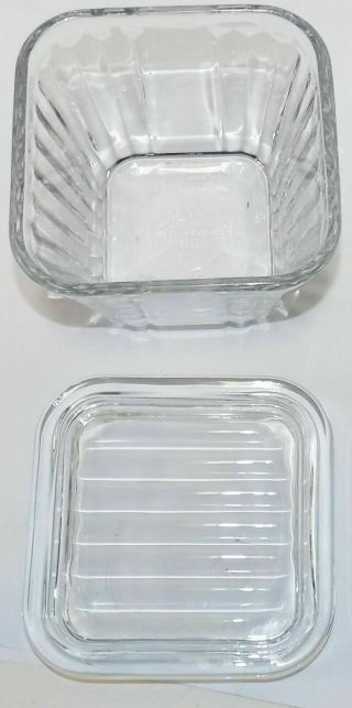 1932 Anchor Hocking Vintage Design Glass Dish Container With Lid 3