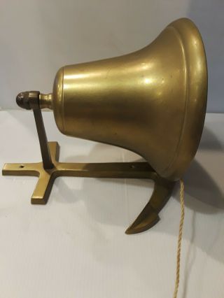 ESTATE Vintage Large Brass Ships Bell Ship Boat Nautical Maritime See Pictures 3