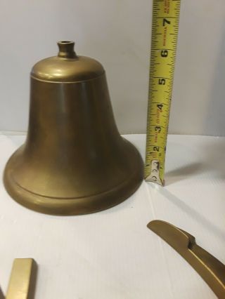 ESTATE Vintage Large Brass Ships Bell Ship Boat Nautical Maritime See Pictures 4