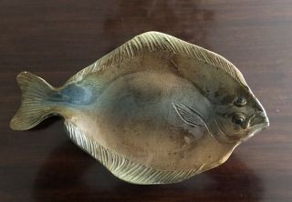 Vintage Rosalie Medium Size Handmade Signed Clay Fish Platter 11x 17.  75