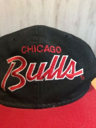 VINTAGE SPORTS SPECIALTIES CHICAGO BULLS SNAPBACK 90 ' S SCRIPT HAT CAP 4