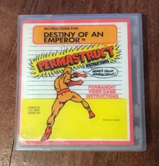 Vintage Nes Destiny Of An Emperor Hard Video Game Case W/permanent Instructions