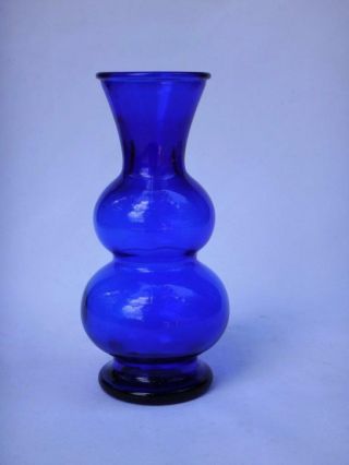 Vintage Cobalt Blue Glass Bud Vase 6.  25 " Tall