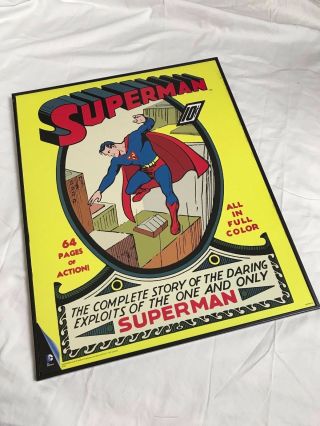 Vintage DC Comics Superman Man of Steel Comic Book Stamp Art Framed 2