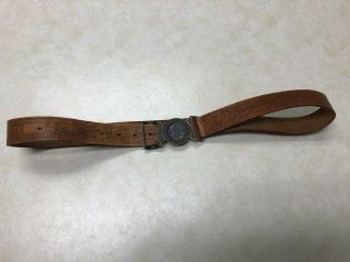 Vintage Boy Scout Belt W/interlocking Buckle - 34 "