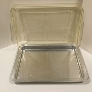 Vtg Rema Air Bake Jelly Roll Sheet Cake Pan With Lid Cover 15.  5 " X 10.  5 " Euc