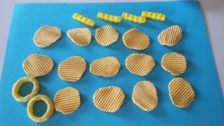 20 Pc Vintage Pretend Play Fun With Food Prc Potato Chips,  Onion Rings,  Fries
