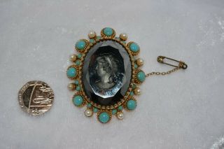 Vintage Costume Jewellery Brooch/Pin Signed Nina Ricci Paris 3