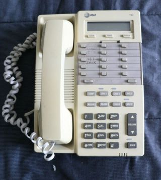 At&t 732 Vintage Corded 2 Line Desk Top Home Or Office Telephone
