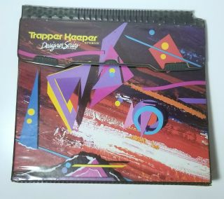 Vintage Mead Trapper Keeper Notebook Designer Series 1988 29100 Geo Design