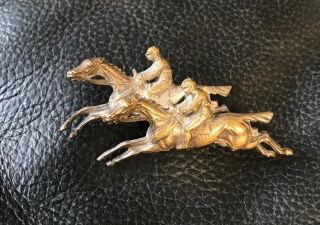 Vintage Horse Racing Badge Brooch
