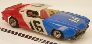Vintage Cox Slot Car Amc Matador Red/white/blue 16 (broken) 4.  5 " Long 1/32