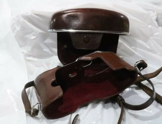 VINTAGE Hard Brown Leather KODAK RETINA REFLEX III Camera Case 67145 2