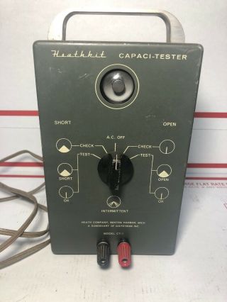 Vintage Heathkitm Capaci - Tester Model Ct - 1 The Heath Company Radio Tube Ham