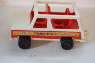 Vintage Fisher Price Little People Toy Vehicle Jeep Camper Wagon 992 From 1979