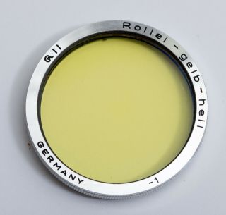 Rollei Rolleiflex Bay Ii 2 Vintage Light Yellow Filter,  Leather Case