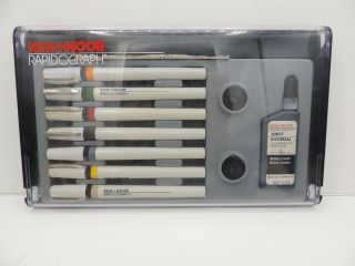 Koh - I - Noor Rapidograph Pen Set Technical Pens Drafting Vintage 7