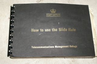 Post Office Book How To Use The Slide Rule Telecommunications Management College