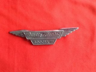 Austin Healey 3000 Mk - Lll Front Badge,  Oem,  Vintage,  Description