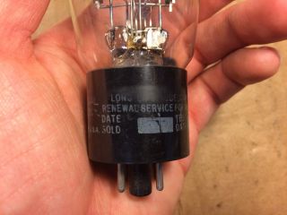 1944 National Union 5U4G Tube Tests Perfect Hanging Filament Black Plate HC date 3