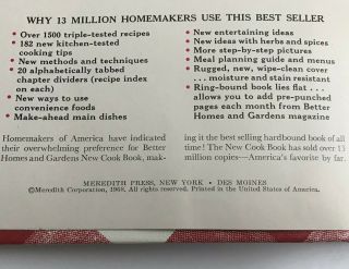 Vtg Better Homes and Gardens Cook Book 1968 5 Ring Binder 8