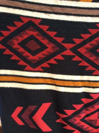 Vintage Biederlack Southwestern Aztec Reversible Throw Blanket 4