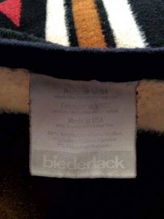 Vintage Biederlack Southwestern Aztec Reversible Throw Blanket 5