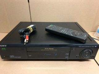 Sony Slv - 775hf Hifi Stereo Vcr Vhs Player Recorder With Remote & Av Cable